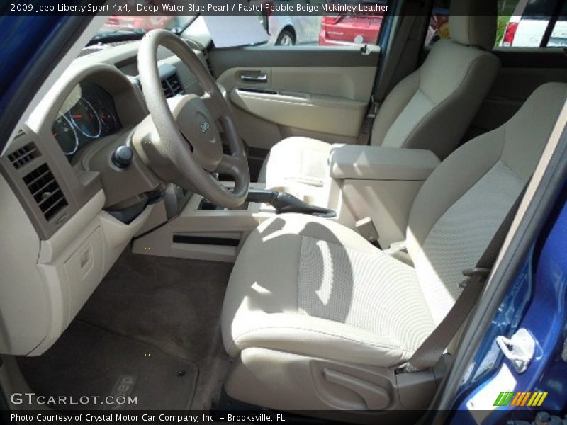 Deep Water Blue Pearl / Pastel Pebble Beige Mckinley Leather 2009 Jeep Liberty Sport 4x4