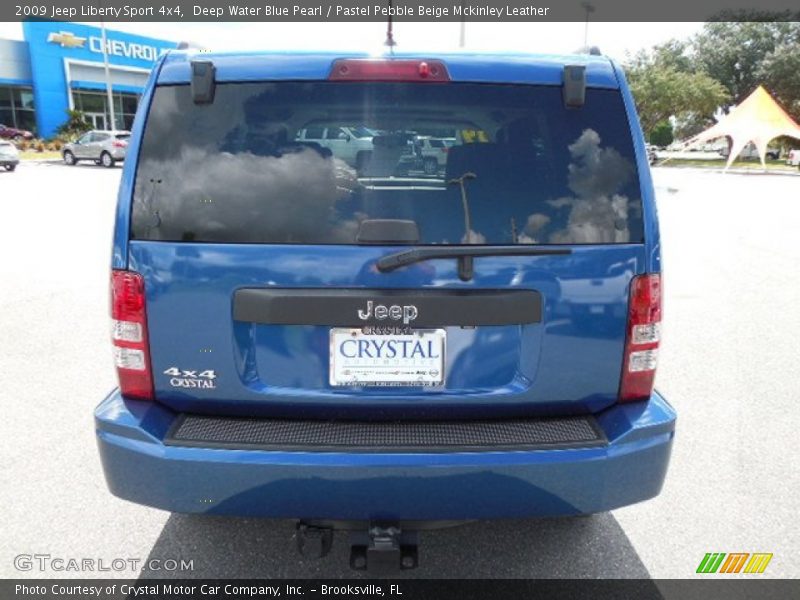 Deep Water Blue Pearl / Pastel Pebble Beige Mckinley Leather 2009 Jeep Liberty Sport 4x4