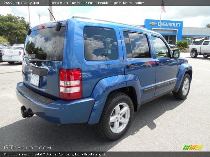 Deep Water Blue Pearl / Pastel Pebble Beige Mckinley Leather 2009 Jeep Liberty Sport 4x4
