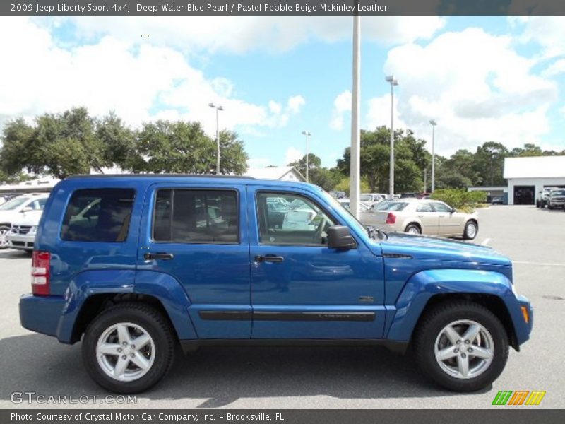 Deep Water Blue Pearl / Pastel Pebble Beige Mckinley Leather 2009 Jeep Liberty Sport 4x4
