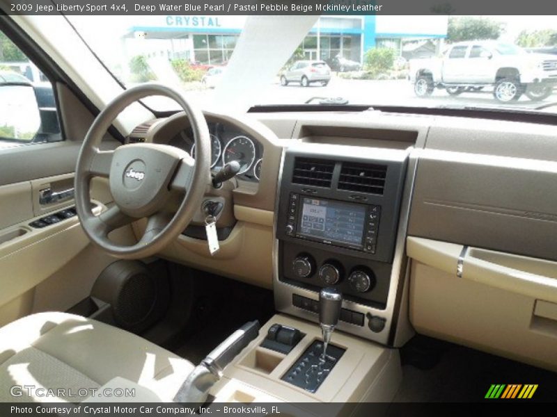 Deep Water Blue Pearl / Pastel Pebble Beige Mckinley Leather 2009 Jeep Liberty Sport 4x4