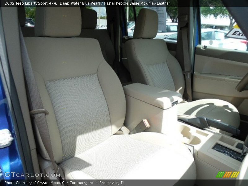 Deep Water Blue Pearl / Pastel Pebble Beige Mckinley Leather 2009 Jeep Liberty Sport 4x4