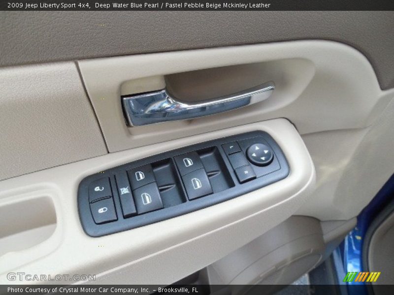 Deep Water Blue Pearl / Pastel Pebble Beige Mckinley Leather 2009 Jeep Liberty Sport 4x4