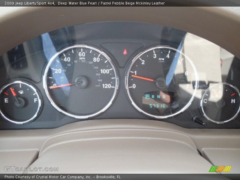 Deep Water Blue Pearl / Pastel Pebble Beige Mckinley Leather 2009 Jeep Liberty Sport 4x4