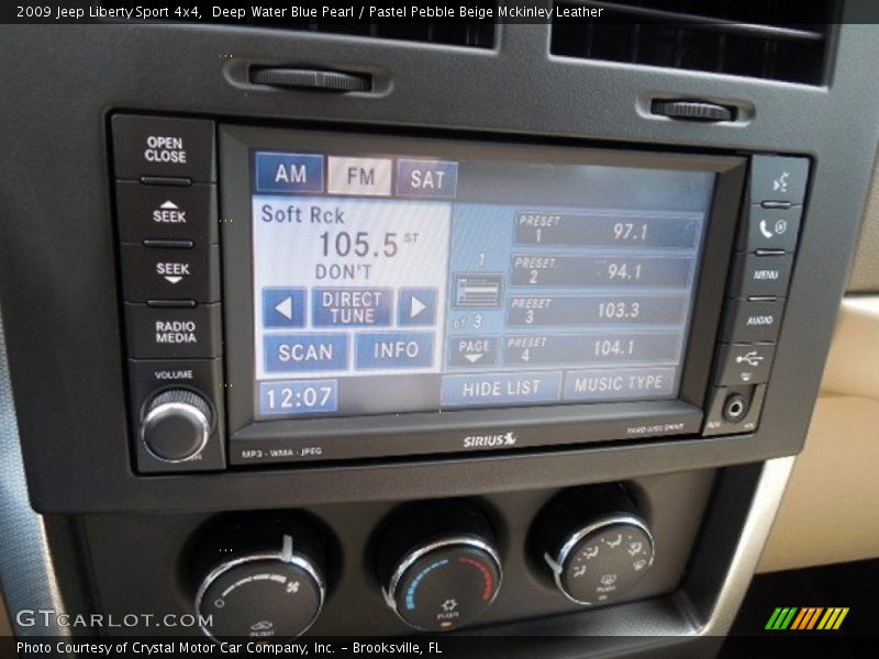 Deep Water Blue Pearl / Pastel Pebble Beige Mckinley Leather 2009 Jeep Liberty Sport 4x4