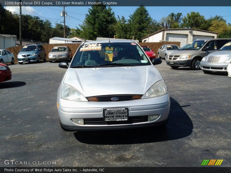 CD Silver Metallic / Medium Graphite 2000 Ford Focus ZX3 Coupe