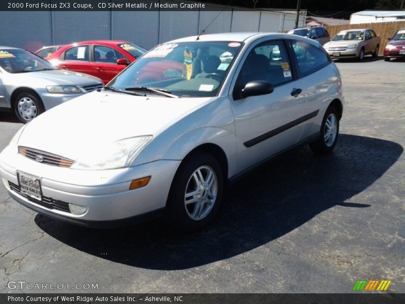 CD Silver Metallic / Medium Graphite 2000 Ford Focus ZX3 Coupe