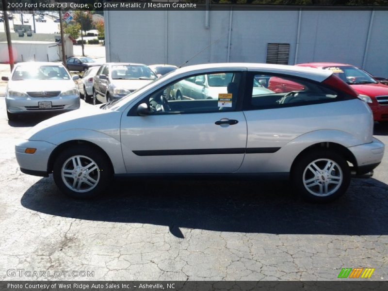 CD Silver Metallic / Medium Graphite 2000 Ford Focus ZX3 Coupe