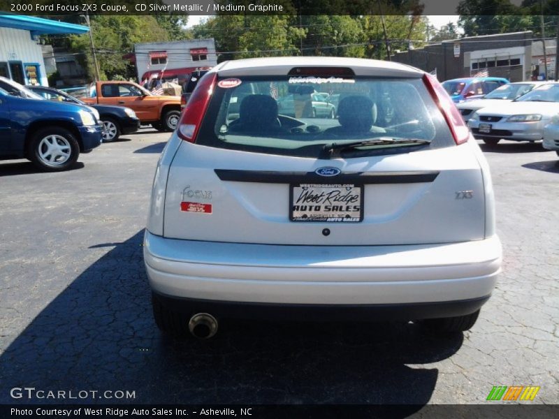 CD Silver Metallic / Medium Graphite 2000 Ford Focus ZX3 Coupe