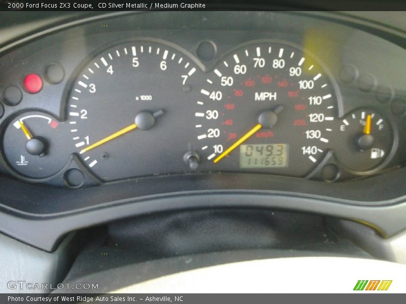 CD Silver Metallic / Medium Graphite 2000 Ford Focus ZX3 Coupe