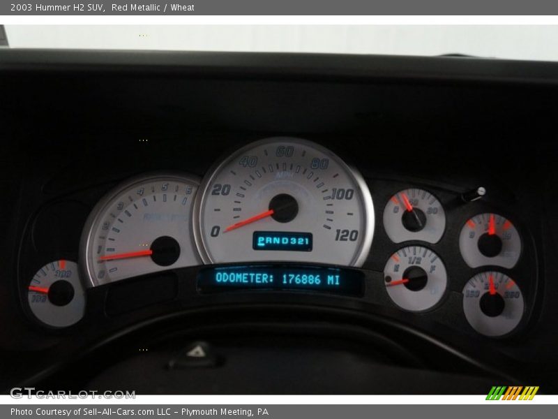 Red Metallic / Wheat 2003 Hummer H2 SUV