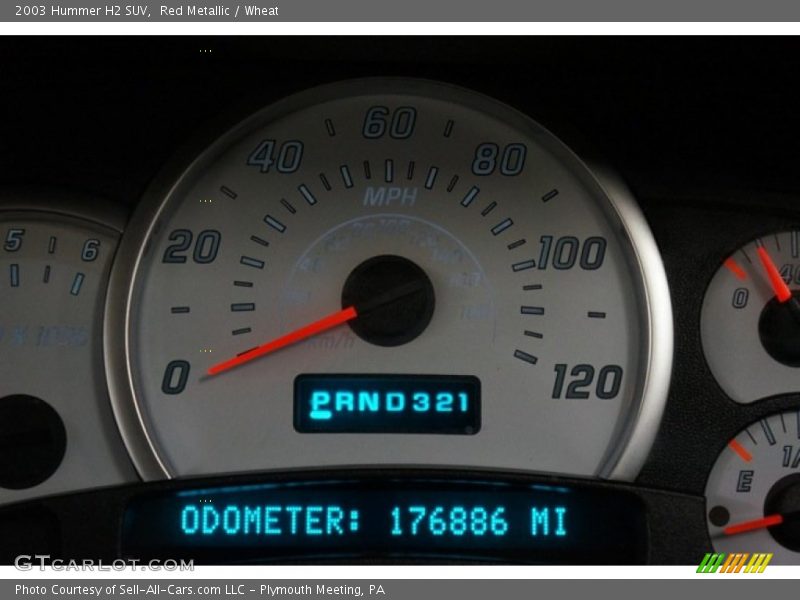 Red Metallic / Wheat 2003 Hummer H2 SUV