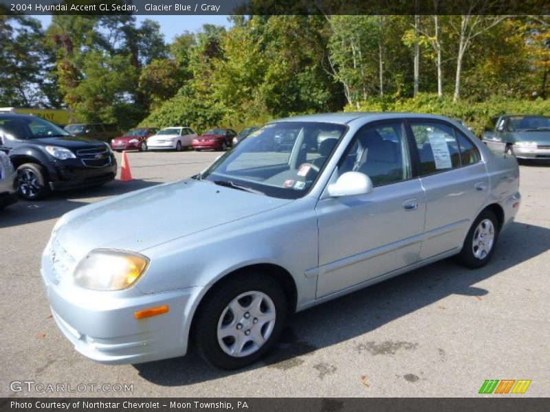 Glacier Blue / Gray 2004 Hyundai Accent GL Sedan