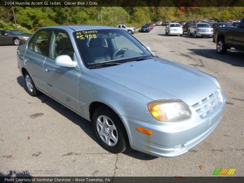 Glacier Blue / Gray 2004 Hyundai Accent GL Sedan