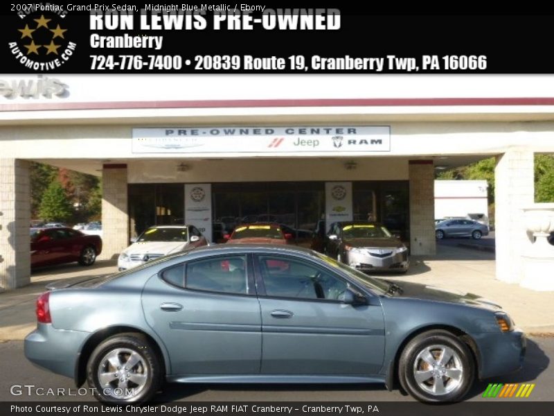 Midnight Blue Metallic / Ebony 2007 Pontiac Grand Prix Sedan