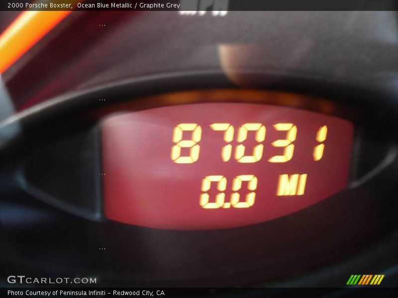 Ocean Blue Metallic / Graphite Grey 2000 Porsche Boxster