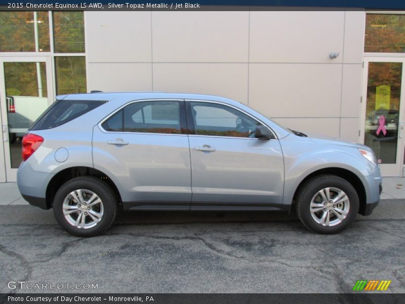 Silver Topaz Metallic / Jet Black 2015 Chevrolet Equinox LS AWD