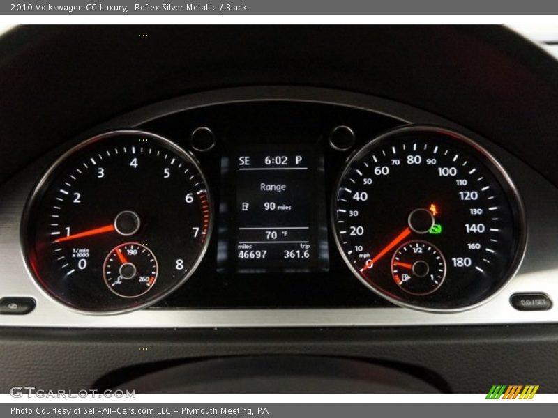 Reflex Silver Metallic / Black 2010 Volkswagen CC Luxury