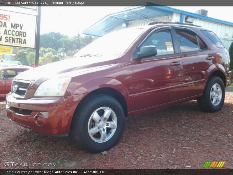 Radiant Red / Beige 2006 Kia Sorento LX 4x4