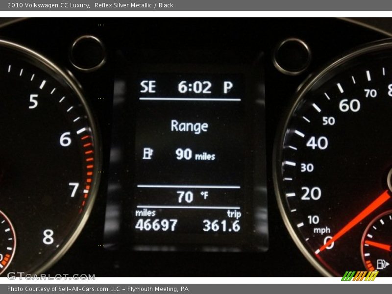 Reflex Silver Metallic / Black 2010 Volkswagen CC Luxury
