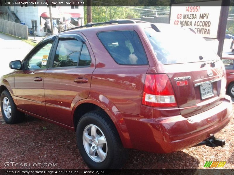 Radiant Red / Beige 2006 Kia Sorento LX 4x4