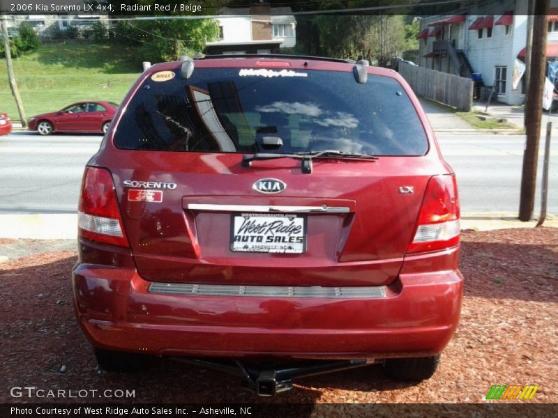 Radiant Red / Beige 2006 Kia Sorento LX 4x4