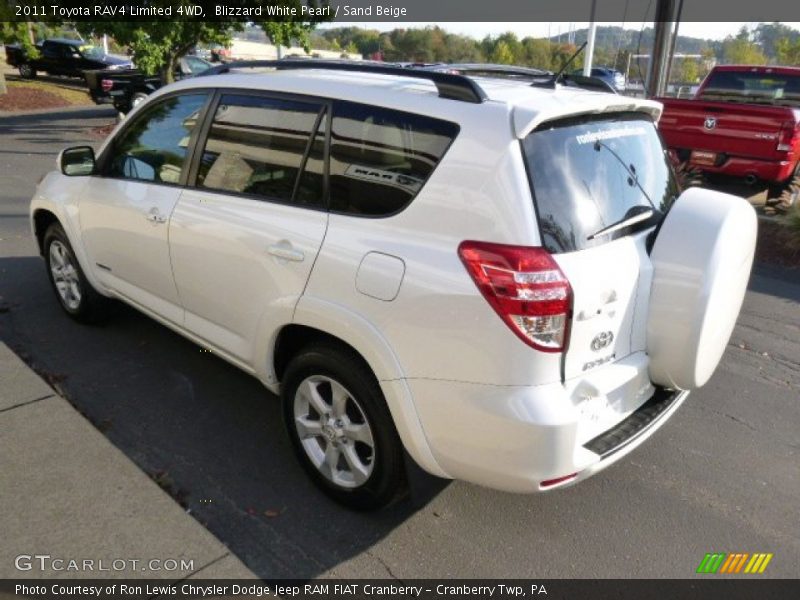 Blizzard White Pearl / Sand Beige 2011 Toyota RAV4 Limited 4WD