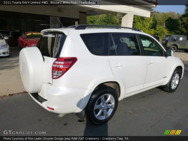 Blizzard White Pearl / Sand Beige 2011 Toyota RAV4 Limited 4WD