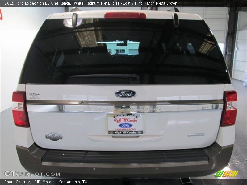 White Platinum Metallic Tri-Coat / King Ranch Mesa Brown 2015 Ford Expedition EL King Ranch