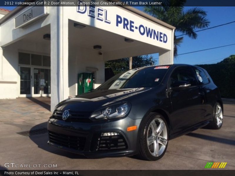Carbon Steel Grey Metallic / R Titan Black Leather 2012 Volkswagen Golf R 2 Door 4Motion