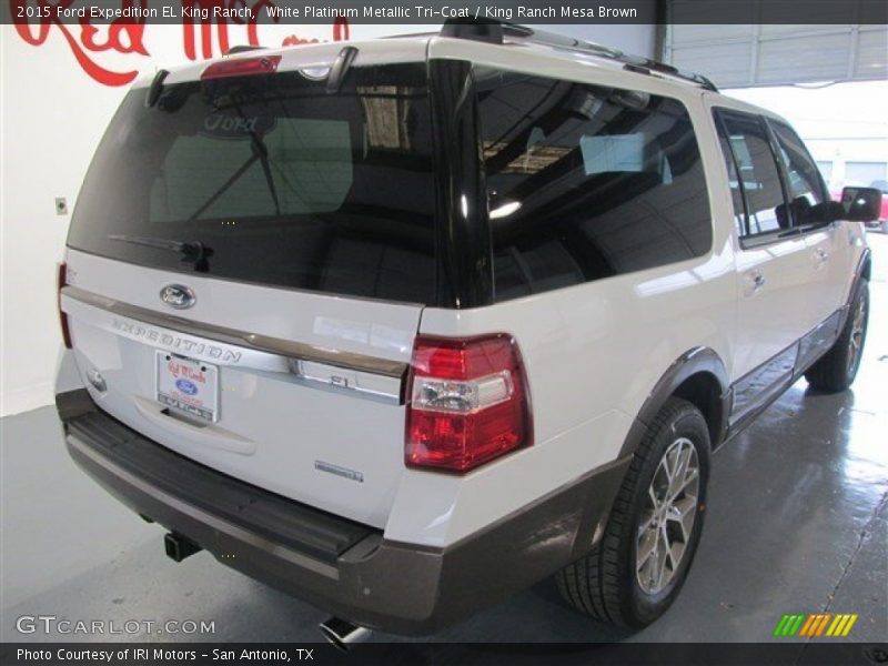 White Platinum Metallic Tri-Coat / King Ranch Mesa Brown 2015 Ford Expedition EL King Ranch