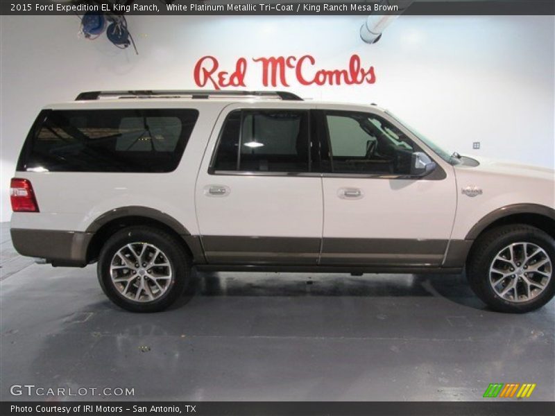 White Platinum Metallic Tri-Coat / King Ranch Mesa Brown 2015 Ford Expedition EL King Ranch