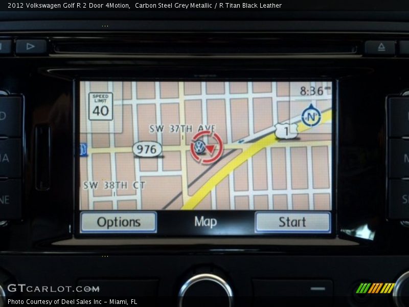 Carbon Steel Grey Metallic / R Titan Black Leather 2012 Volkswagen Golf R 2 Door 4Motion