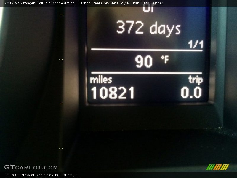 Carbon Steel Grey Metallic / R Titan Black Leather 2012 Volkswagen Golf R 2 Door 4Motion