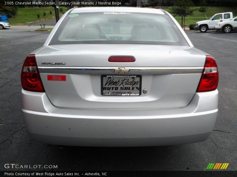 Galaxy Silver Metallic / Neutral Beige 2005 Chevrolet Malibu Sedan