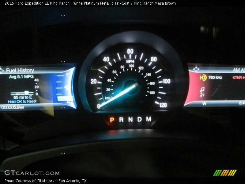 White Platinum Metallic Tri-Coat / King Ranch Mesa Brown 2015 Ford Expedition EL King Ranch