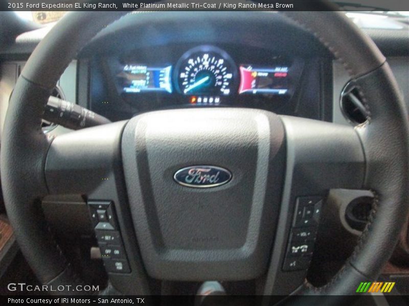 White Platinum Metallic Tri-Coat / King Ranch Mesa Brown 2015 Ford Expedition EL King Ranch