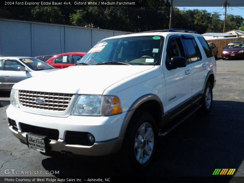 Oxford White / Medium Parchment 2004 Ford Explorer Eddie Bauer 4x4