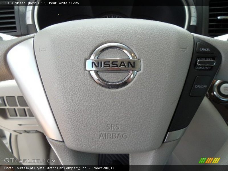 Pearl White / Gray 2014 Nissan Quest 3.5 S