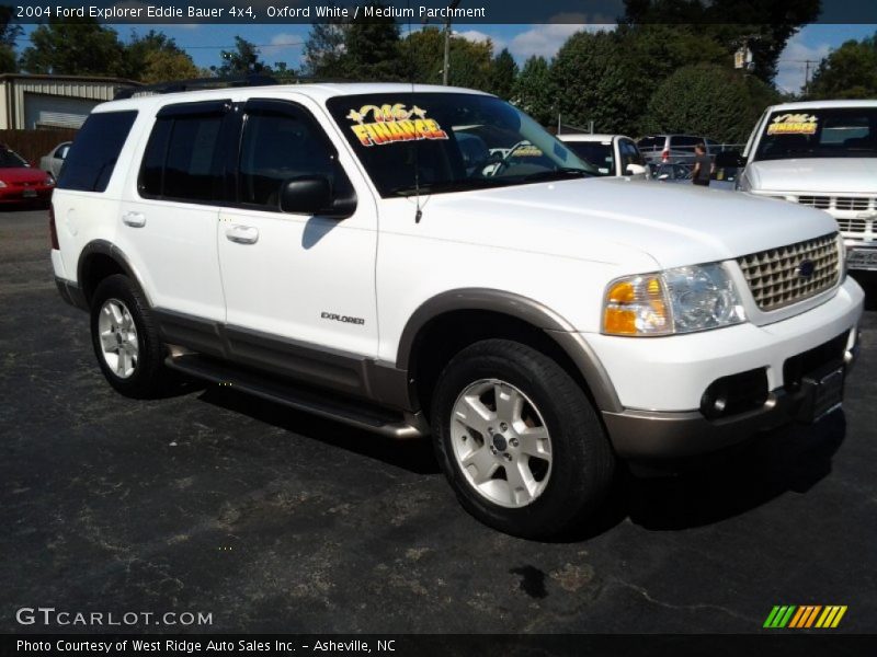 Oxford White / Medium Parchment 2004 Ford Explorer Eddie Bauer 4x4
