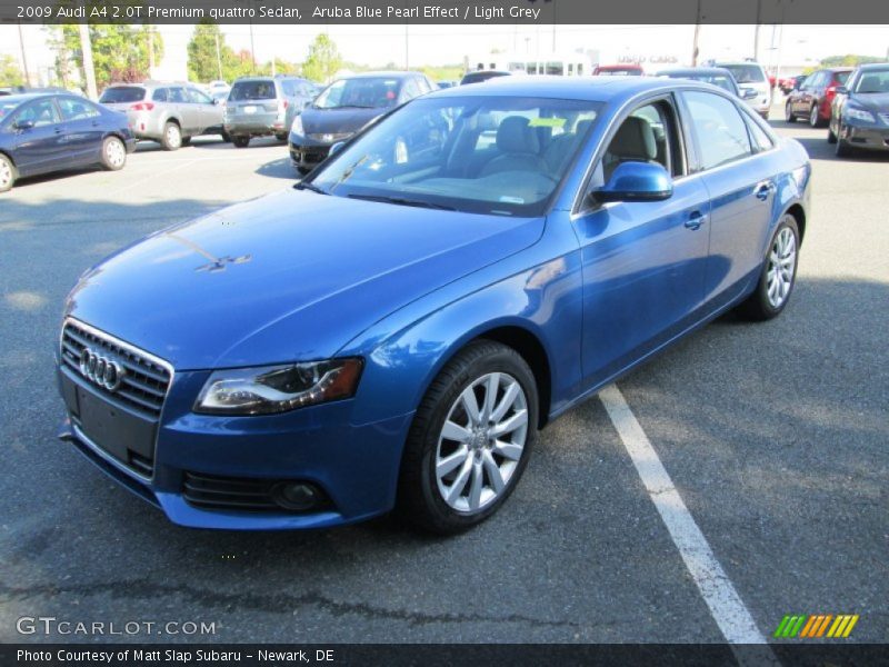 Aruba Blue Pearl Effect / Light Grey 2009 Audi A4 2.0T Premium quattro Sedan