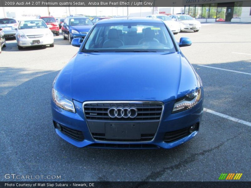 Aruba Blue Pearl Effect / Light Grey 2009 Audi A4 2.0T Premium quattro Sedan