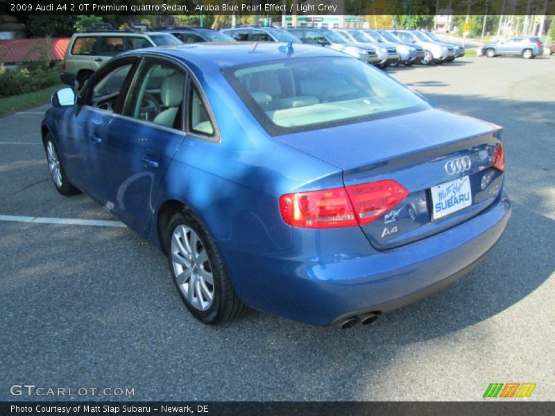 Aruba Blue Pearl Effect / Light Grey 2009 Audi A4 2.0T Premium quattro Sedan
