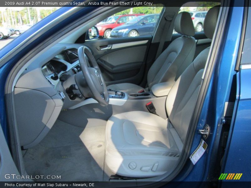 Aruba Blue Pearl Effect / Light Grey 2009 Audi A4 2.0T Premium quattro Sedan