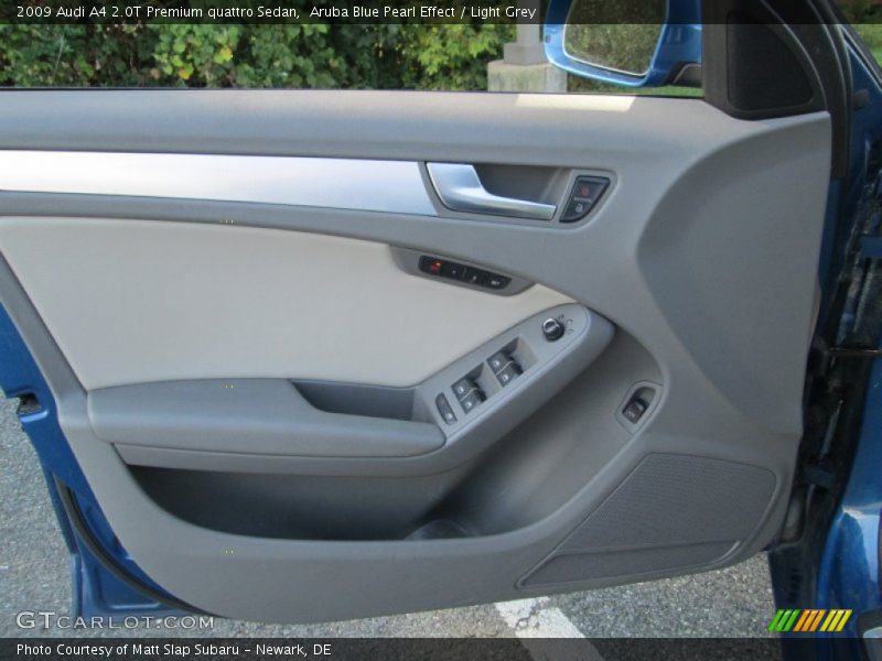 Aruba Blue Pearl Effect / Light Grey 2009 Audi A4 2.0T Premium quattro Sedan
