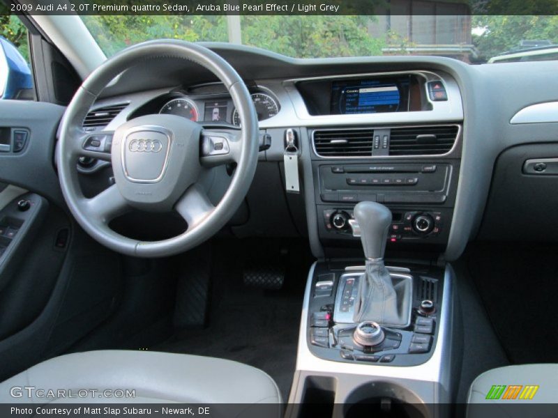 Aruba Blue Pearl Effect / Light Grey 2009 Audi A4 2.0T Premium quattro Sedan