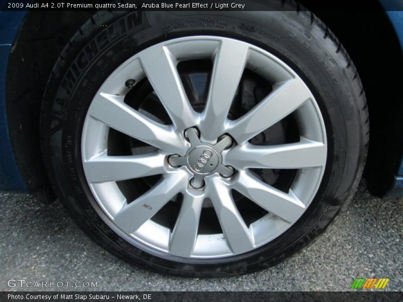 Aruba Blue Pearl Effect / Light Grey 2009 Audi A4 2.0T Premium quattro Sedan