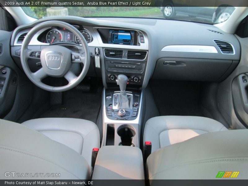 Aruba Blue Pearl Effect / Light Grey 2009 Audi A4 2.0T Premium quattro Sedan