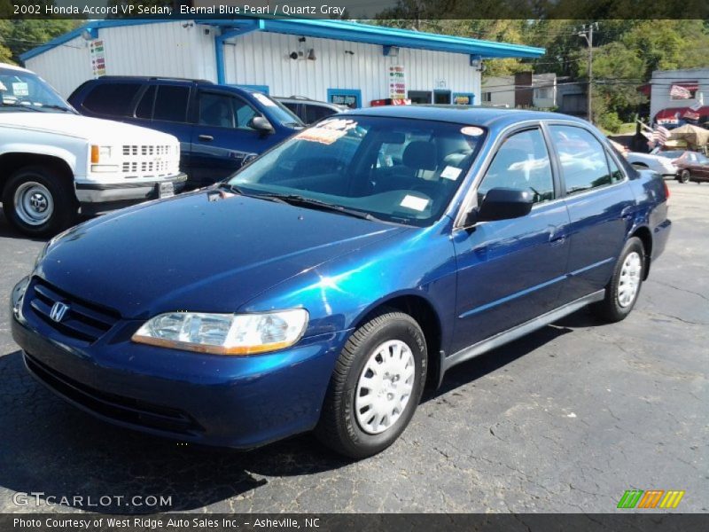 Eternal Blue Pearl / Quartz Gray 2002 Honda Accord VP Sedan