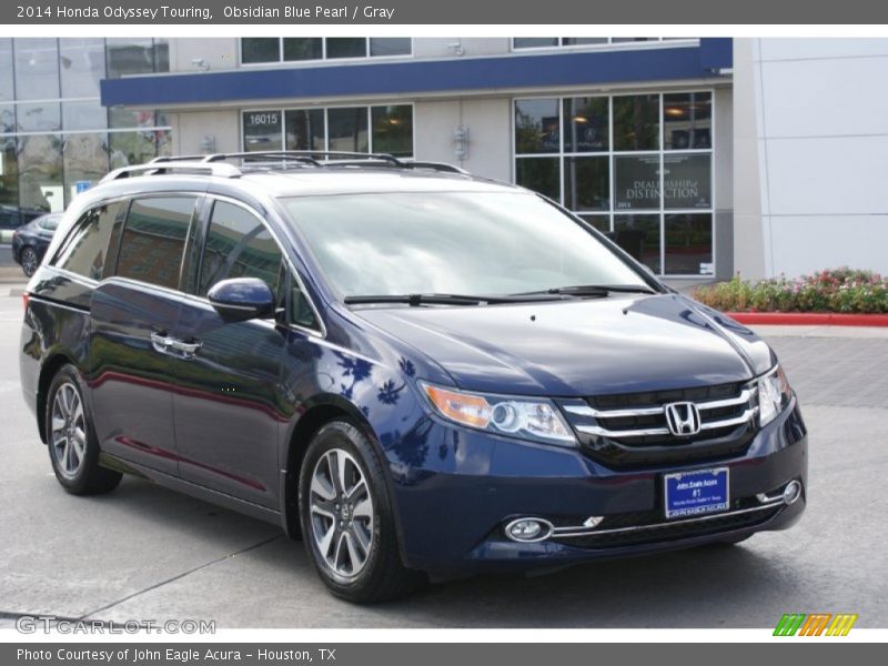 Obsidian Blue Pearl / Gray 2014 Honda Odyssey Touring